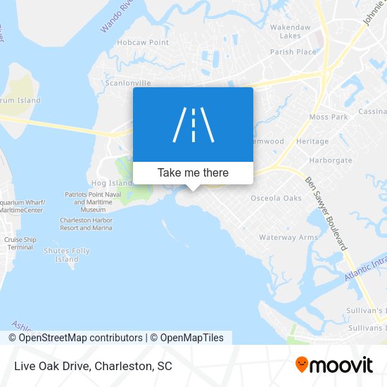 Mapa de Live Oak Drive