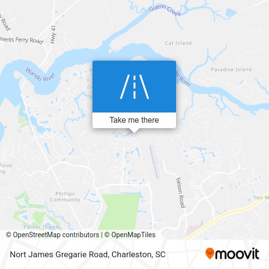 Mapa de Nort James Gregarie Road