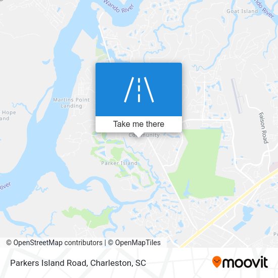 Parkers Island Road map