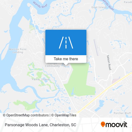 Parsonage Woods Lane map