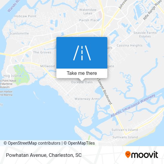 Powhatan Avenue map
