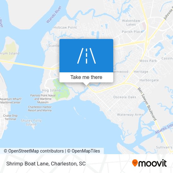 Mapa de Shrimp Boat Lane