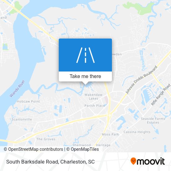 South Barksdale Road map