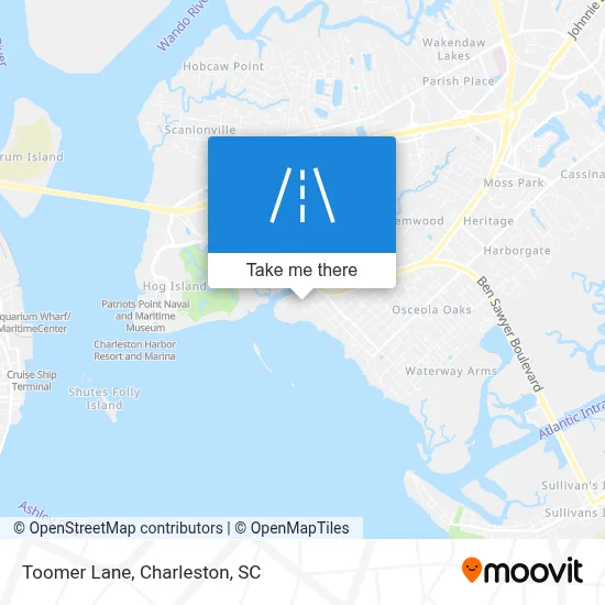 Toomer Lane map