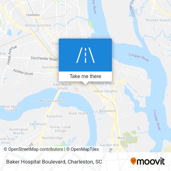 Baker Hospital Boulevard map