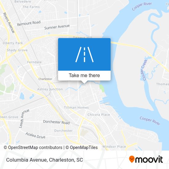 Columbia Avenue map