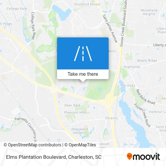 Elms Plantation Boulevard map