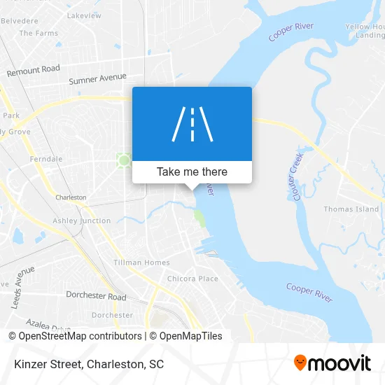 Kinzer Street map