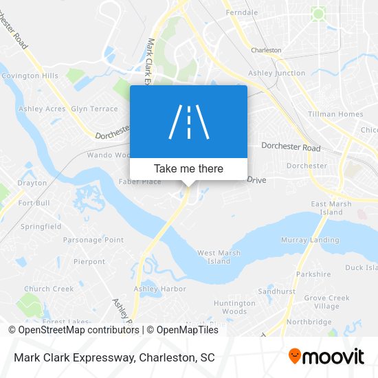 Mark Clark Expressway map