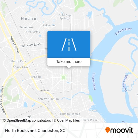 North Boulevard map