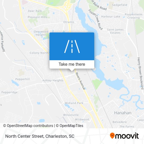 North Center Street map