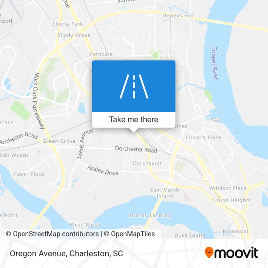 Mapa de Oregon Avenue