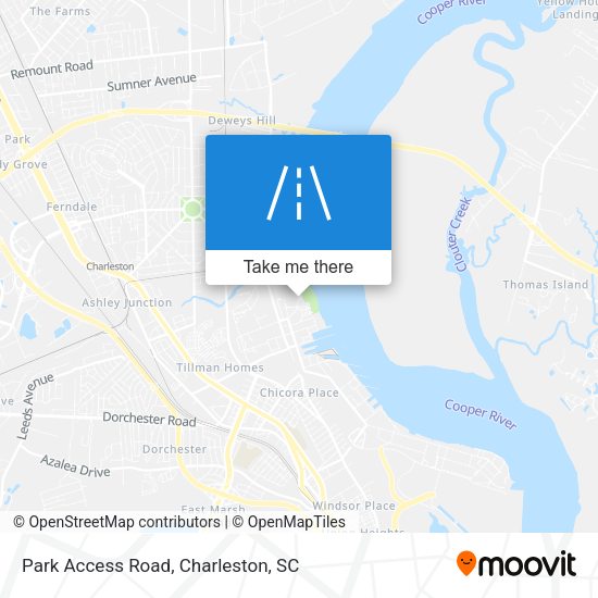 Park Access Road map