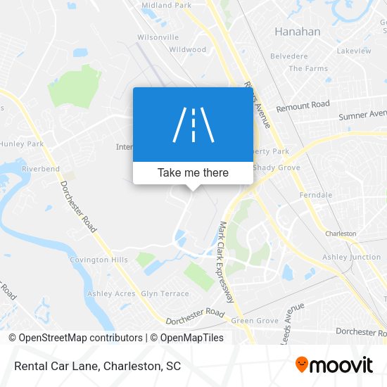 Mapa de Rental Car Lane