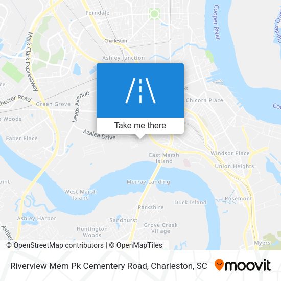Riverview Mem Pk Cementery Road map
