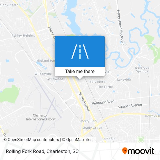 Rolling Fork Road map