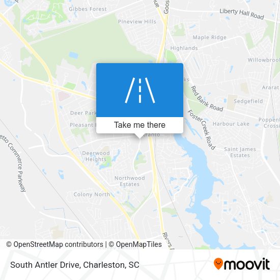South Antler Drive map