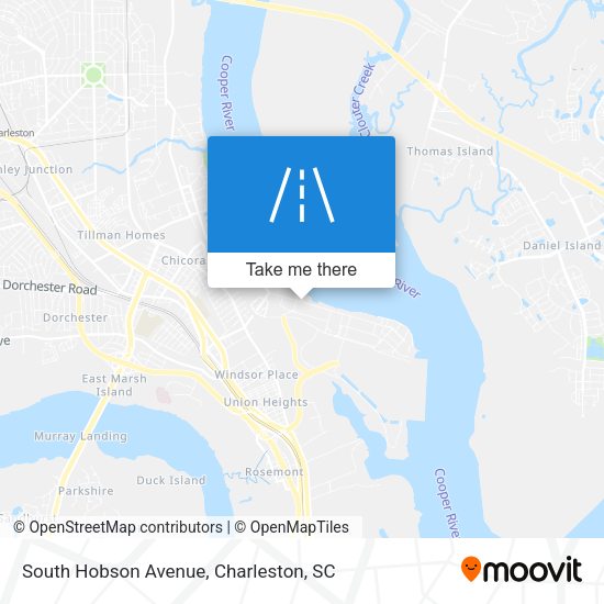 South Hobson Avenue map