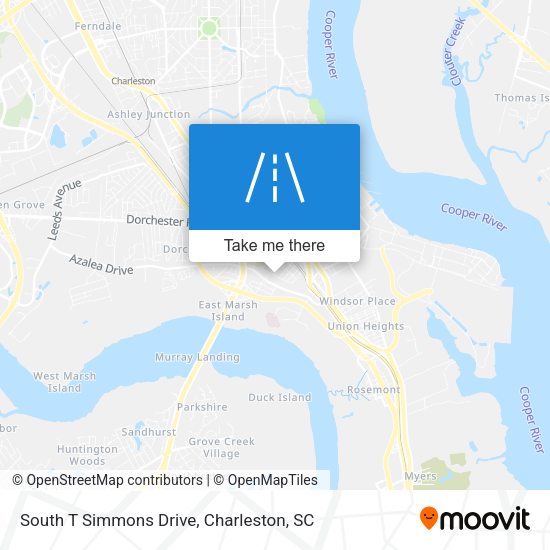 South T Simmons Drive map