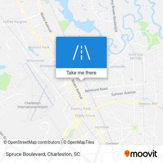 Spruce Boulevard map