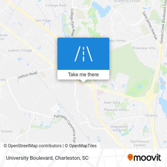 Mapa de University Boulevard