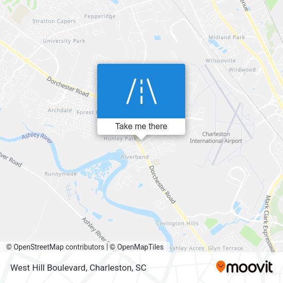 West Hill Boulevard map