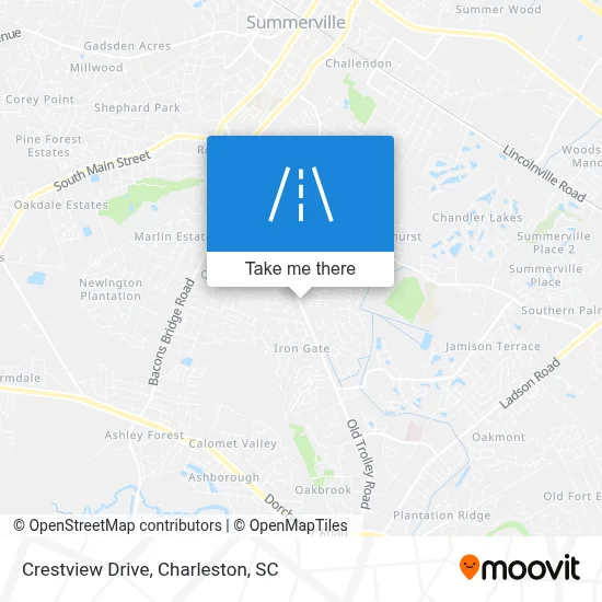 Crestview Drive map