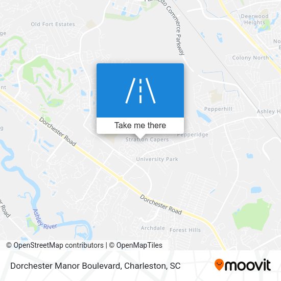 Dorchester Manor Boulevard map
