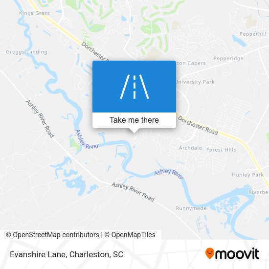 Evanshire Lane map