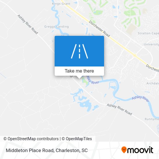 Middleton Place Road map