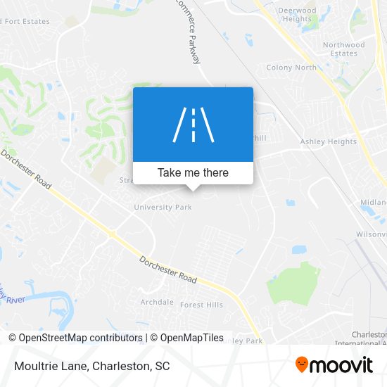 Mapa de Moultrie Lane