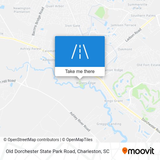 Old Dorchester State Park Road map
