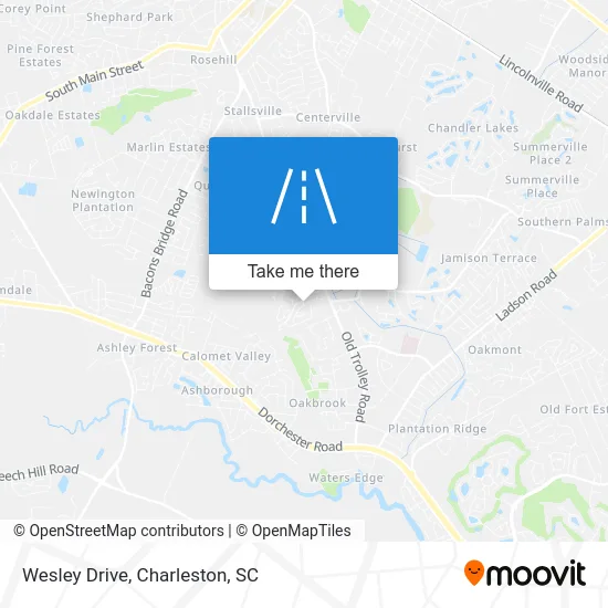 Wesley Drive map