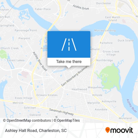 Ashley Hall Road map