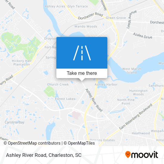 Ashley River Road map
