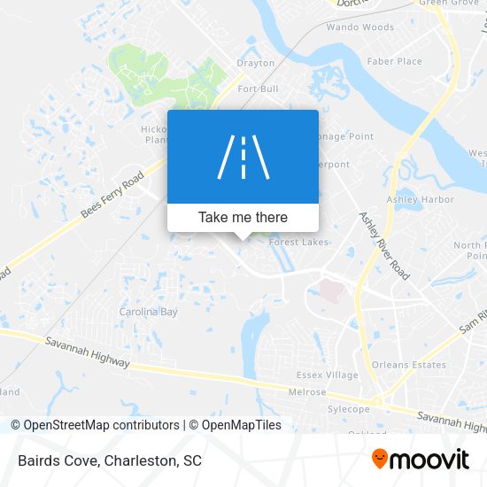 Mapa de Bairds Cove