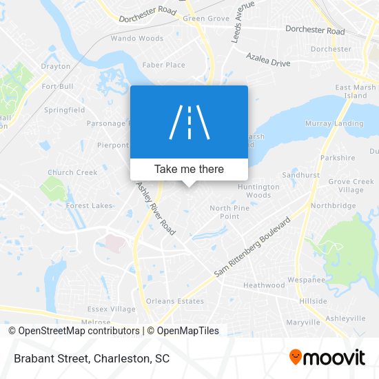 Mapa de Brabant Street
