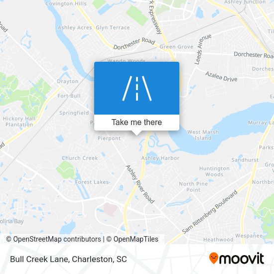 Bull Creek Lane map