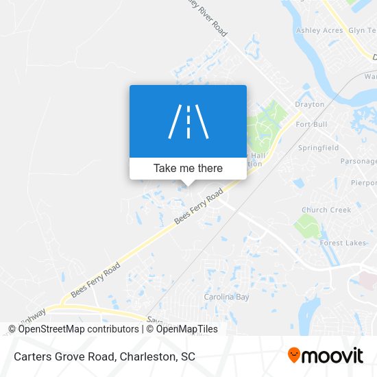 Carters Grove Road map