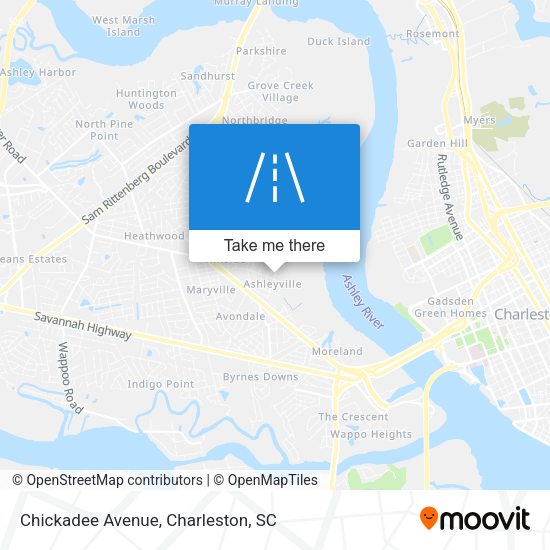Chickadee Avenue map