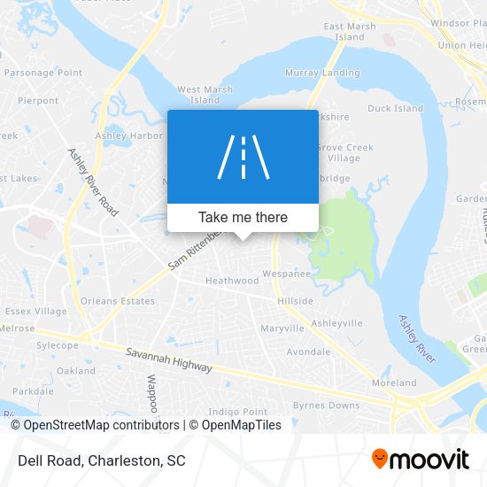 Mapa de Dell Road