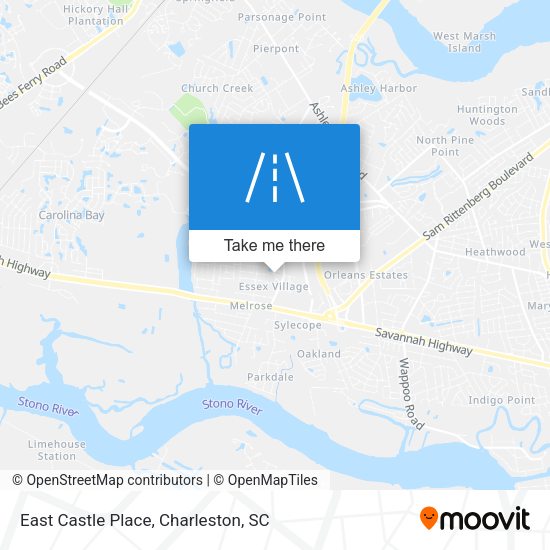 East Castle Place map