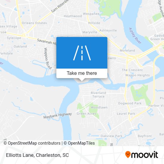 Mapa de Elliotts Lane