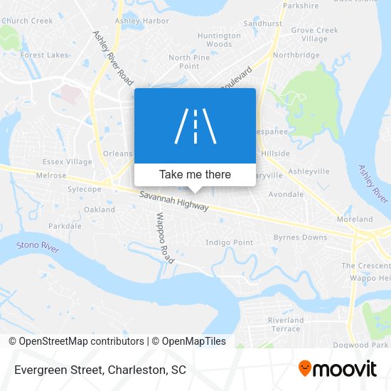 Evergreen Street map