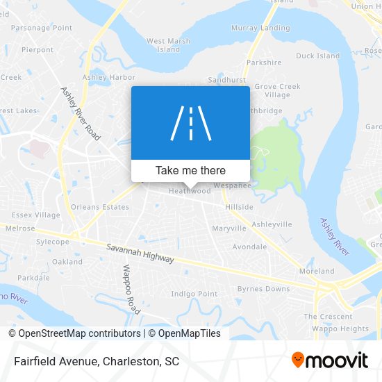 Fairfield Avenue map