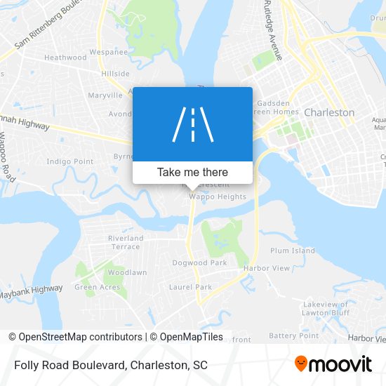Mapa de Folly Road Boulevard
