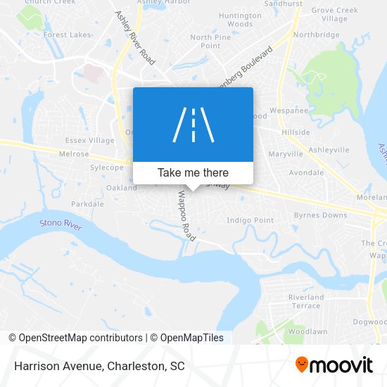 Harrison Avenue map