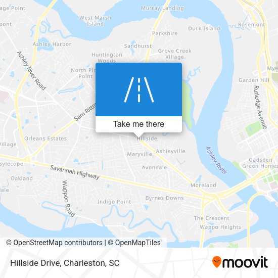 Mapa de Hillside Drive