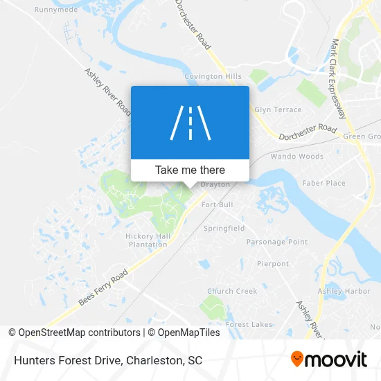 Hunters Forest Drive map