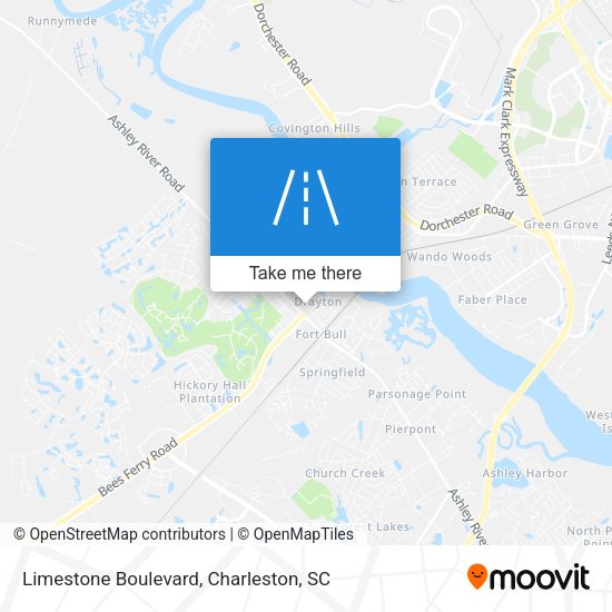 Limestone Boulevard map